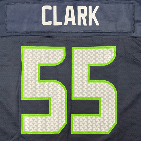 Rare NFL Pro Line Frank Clark Seattle Seahawks #55 Home Navy Blue Jersey Men’s M - Picture 6 of 6